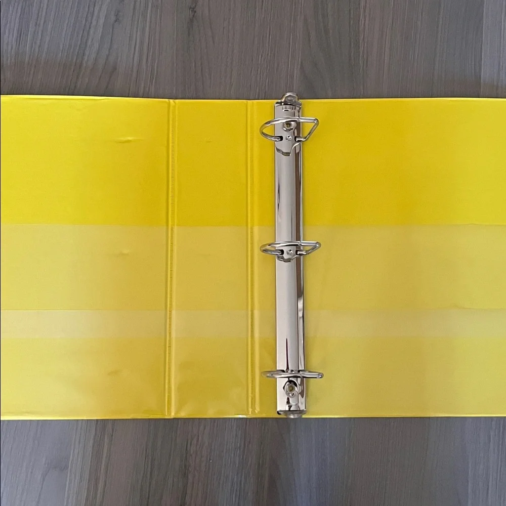 Yellow D-Ring Binder for Home Office new